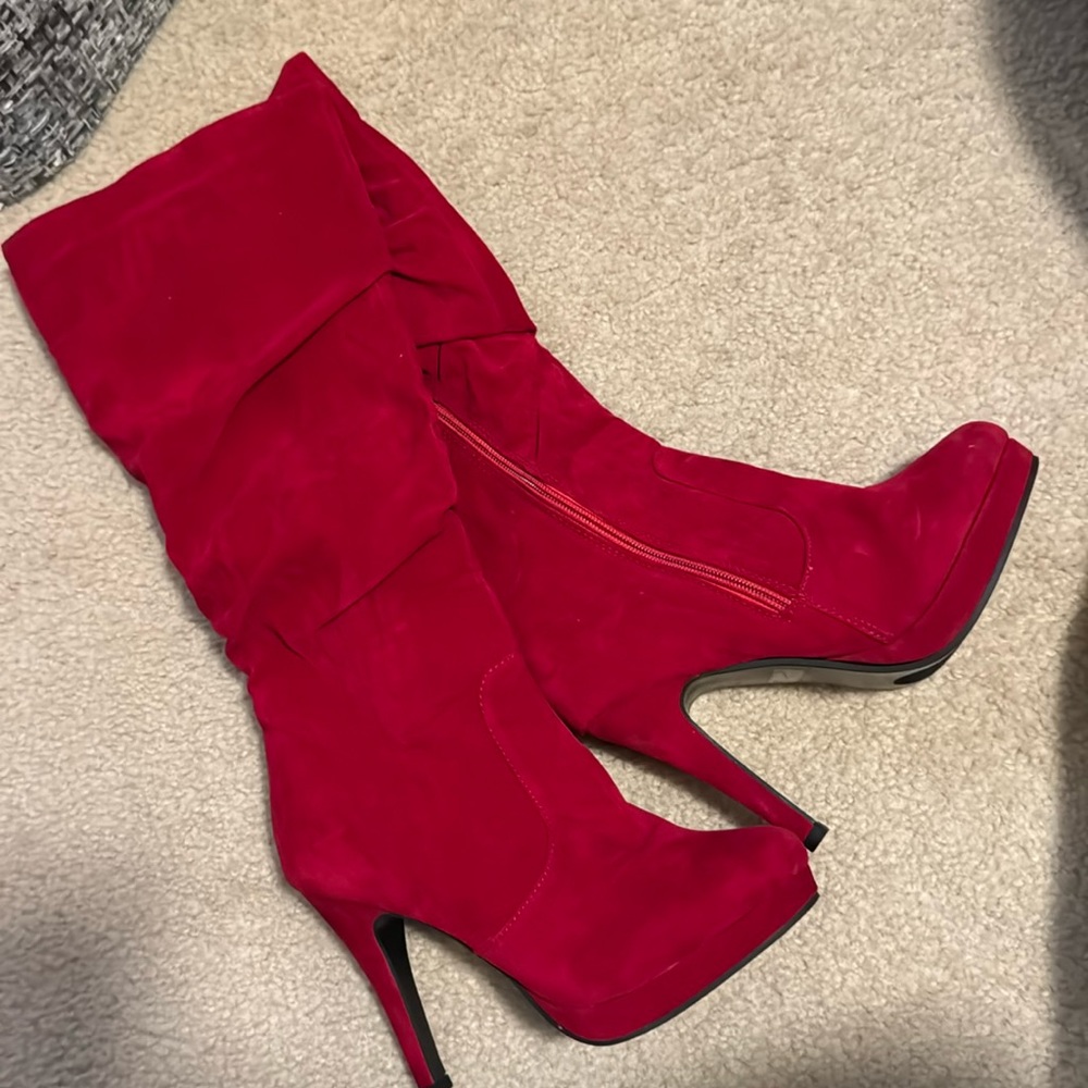 Sexy suede high heel boots